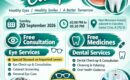 Free Eye and Dental Camp poster: Sunday 20 September 2026, 2:00 PM to 5:30 PM, near Mansoora Ground, R-275/16
